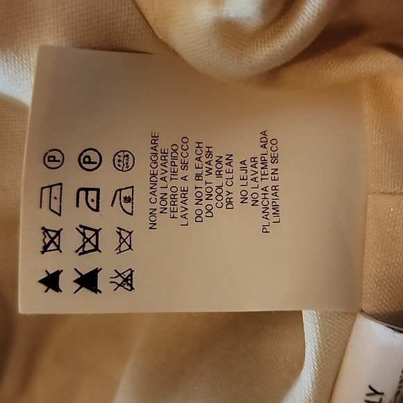 Vintage Gianni Versace Cream & Multicolor Sleeveless V Neck Midi Dress Size 40IT - Picture 12 of 13